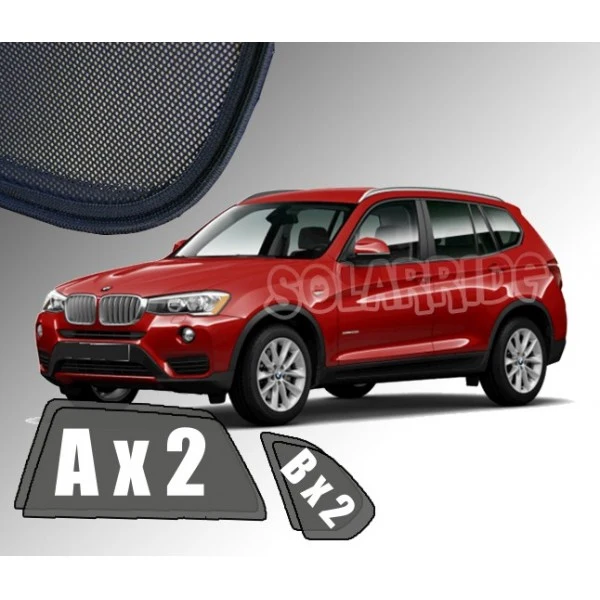 Solskjerm Bmw X3 (F25) (2010-2017) (4 stk)