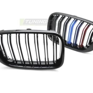 Grill BMW X4 F26 (2014–2018) Sport Glossy Svart Tri-Color Dobbel Bar - GRBMV7-F26