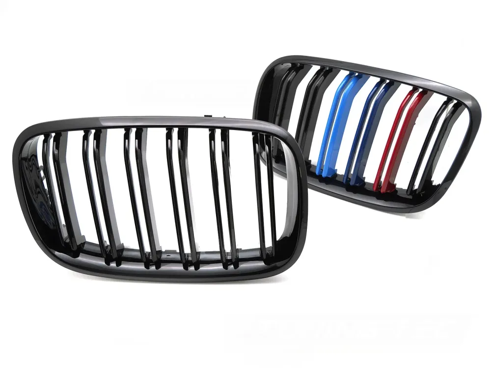 Grill BMW X6 E71 08-14 - Sport Tri-Colour Double Bar Glossy Black