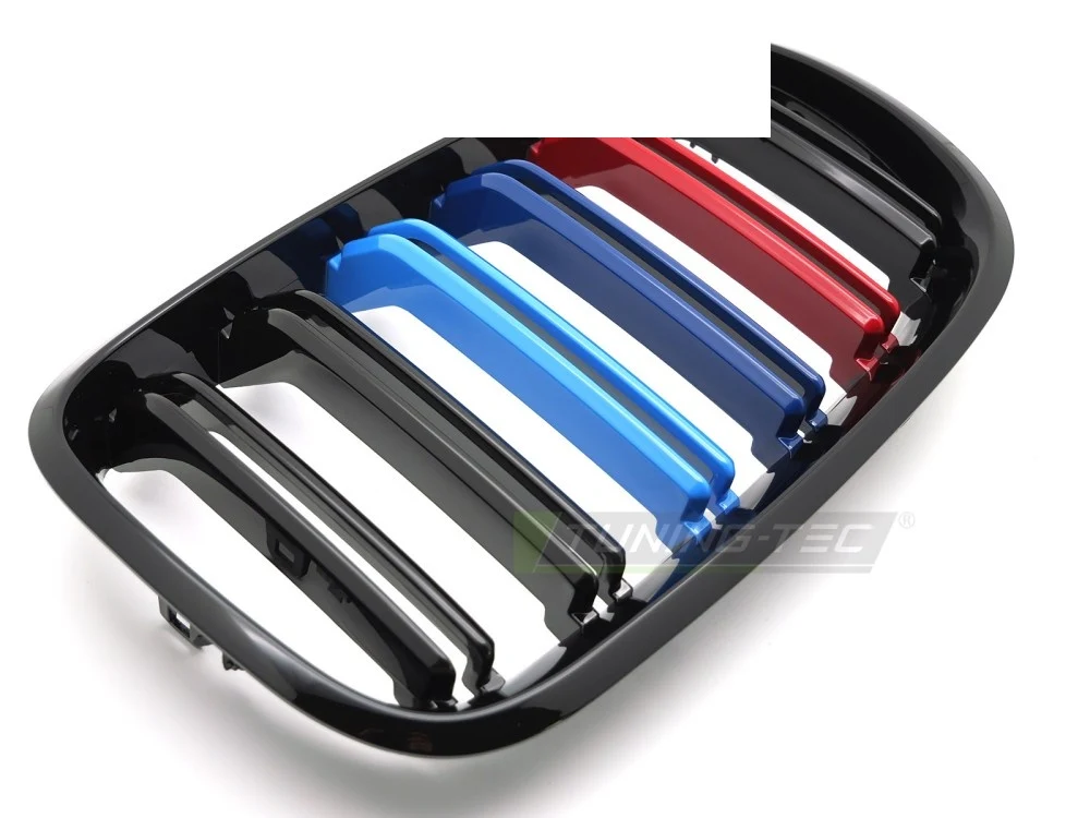 Grill BMW X6 E71 08-14 - Sport Tri-Colour Double Bar Glossy Black
