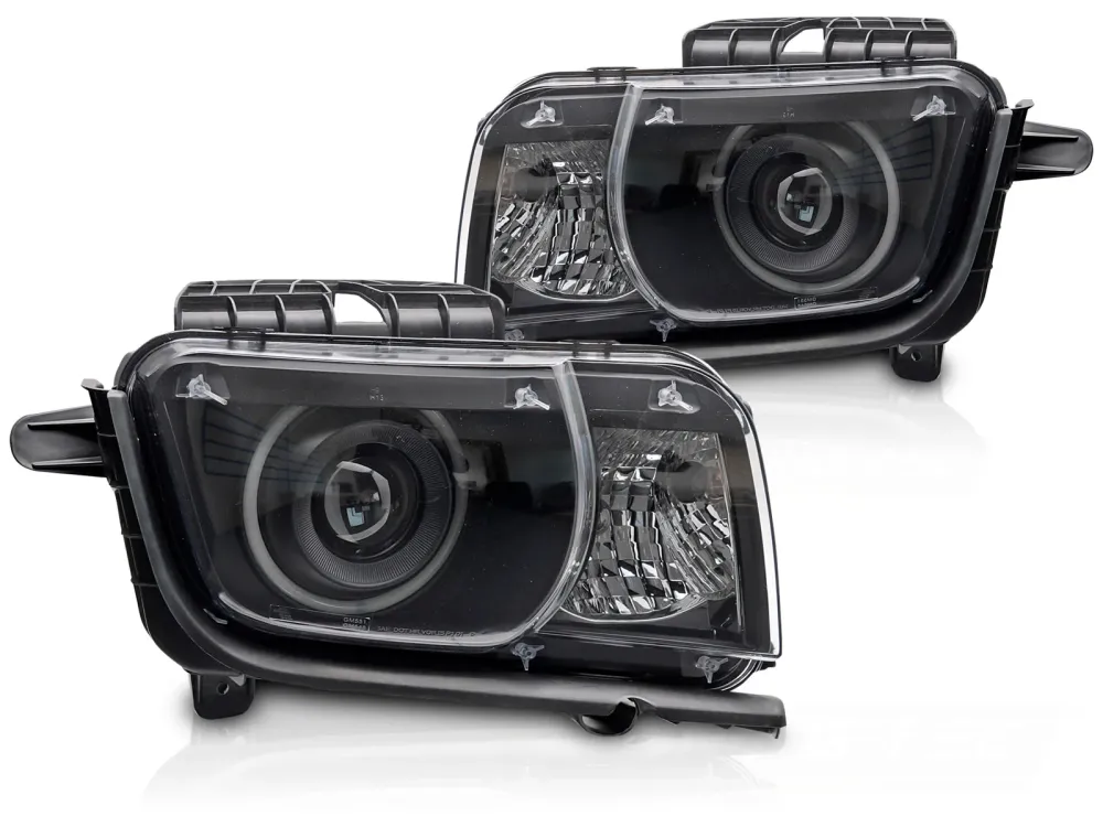 Frontlykter Chevrolet Camaro (2009–2013) Angel Eyes Svart - LPCT20