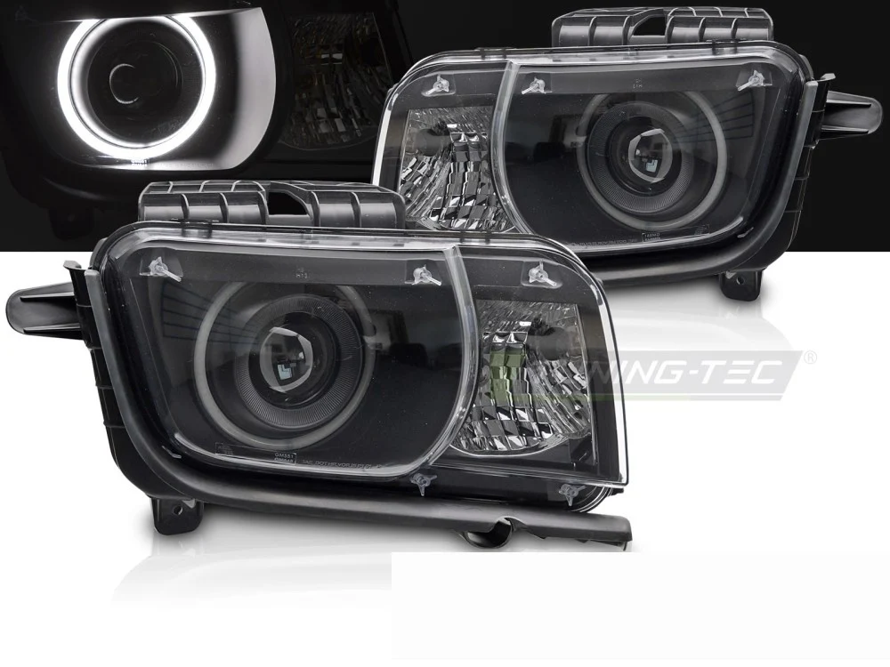 Frontlykter Chevrolet Camaro (2009–2013) Angel Eyes Svart - LPCT20