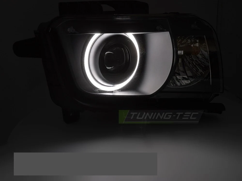 Frontlykter Chevrolet Camaro (2009–2013) Angel Eyes Svart - LPCT20