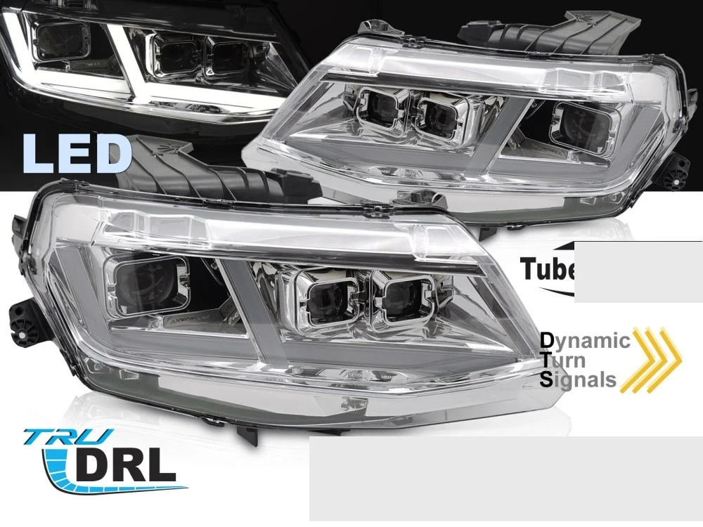 Frontlykter Chevrolet Camaro (2016–2019) Full LED Krom - LPCT22