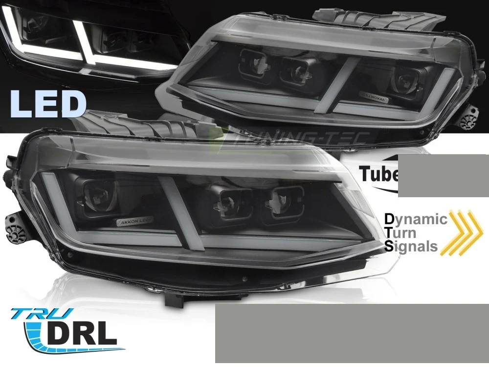 Frontlykter Chevrolet Camaro (2016–2019) Full LED Svart - LPCT23