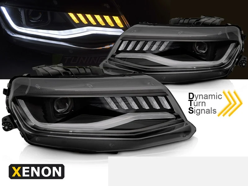 Frontlykter Chevrolet Camaro (2016–2019) HID Sekvensiell Svart - LPCT14
