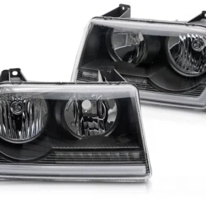 Frontlykter Chrysler 300 (2005–2008) Tube Light Svart - LPCH51