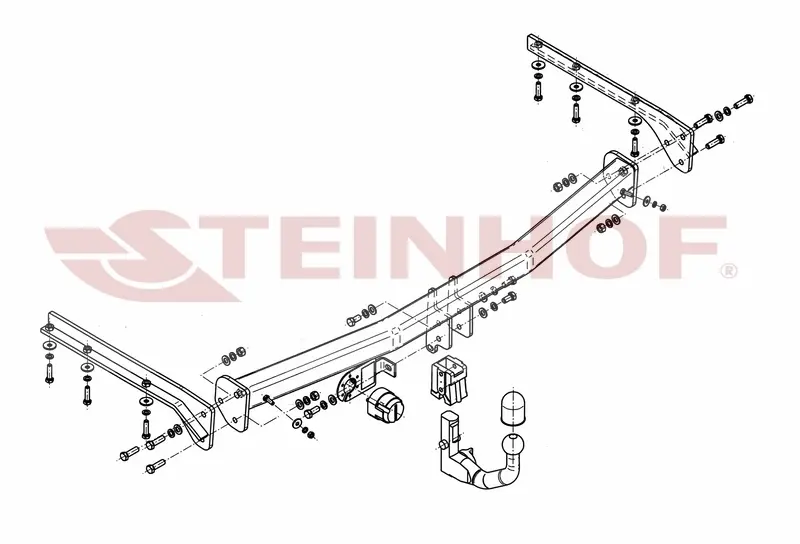 Tilhengerfeste Chrysler Voyager (LWB) (Stow'n Go) (2005-2008) – avtagbart | Steinhof