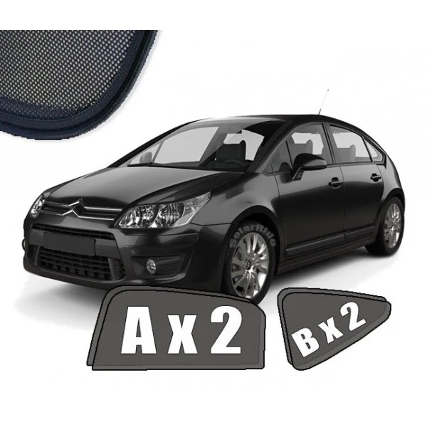 Solskjerm Citroen C4 I (2004-2010) (4 stk)