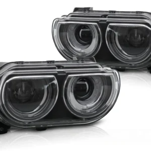 Frontlykter Dodge Challenger (2008–2014) DRL Svart - LPDO29