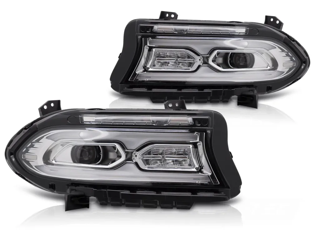 Frontlykter Dodge Charger (2014–2023) Full LED Krom - LPDO44