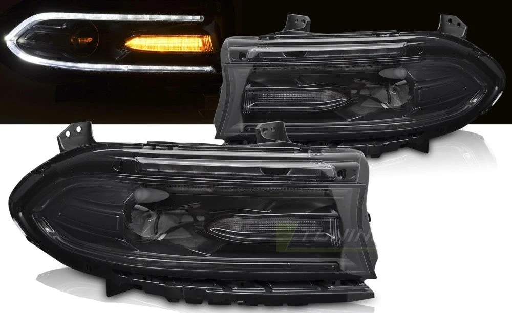 Frontlykter Dodge Charger (2014–2023) LED Svart - LPDO33