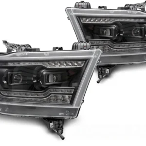 Frontlykter Dodge Ram (2019–2022) Full LED Svart - LPDO47