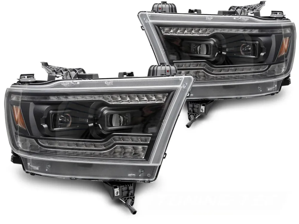 Frontlykter Dodge Ram (2019–2022) Full LED Svart - LPDO47