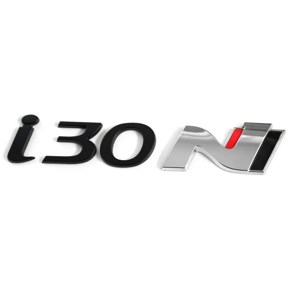 Emblem Hyundai i30N Black / Red / Chrome | Vag