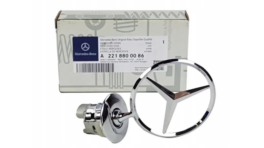 Emblem Mercedes C E S-Klasse W212 S212 W221 stjerne Emblem on hood Panser Genuine | Oem