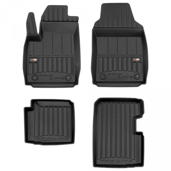 Gulvmatter Fiat 500 Hybrid (2020-) – 3D Premium med sidekant | Frogum