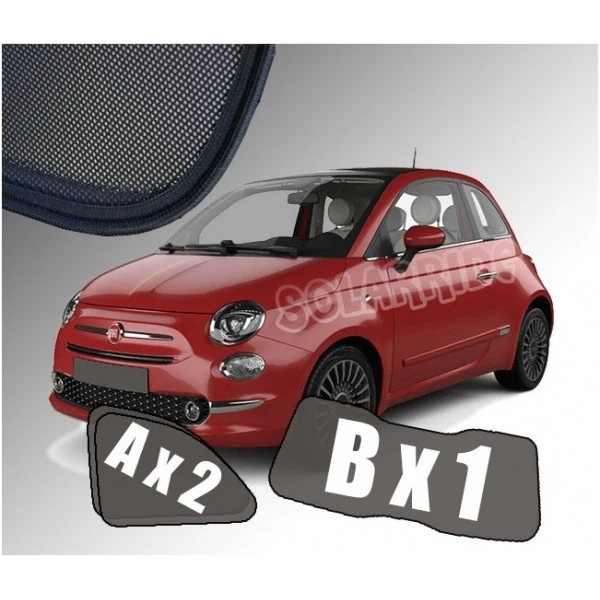 Solskjerm Fiat 500 (2007-) (3 stk)