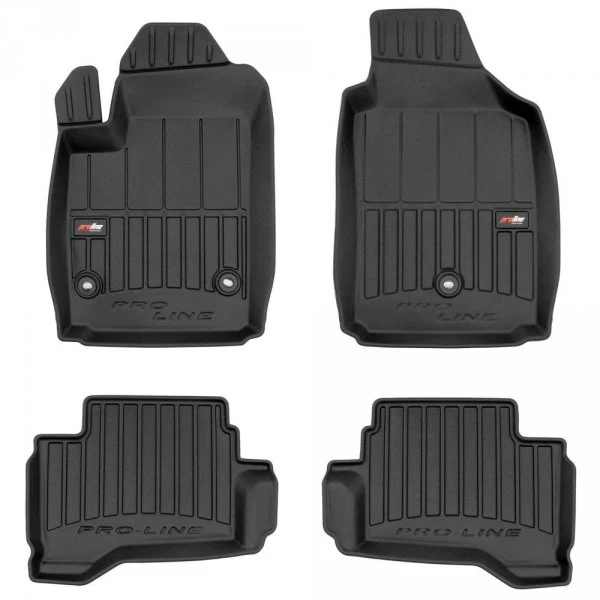 Gulvmatter Fiat 500e I (2013-2019) – 3D Premium med sidekant | Frogum