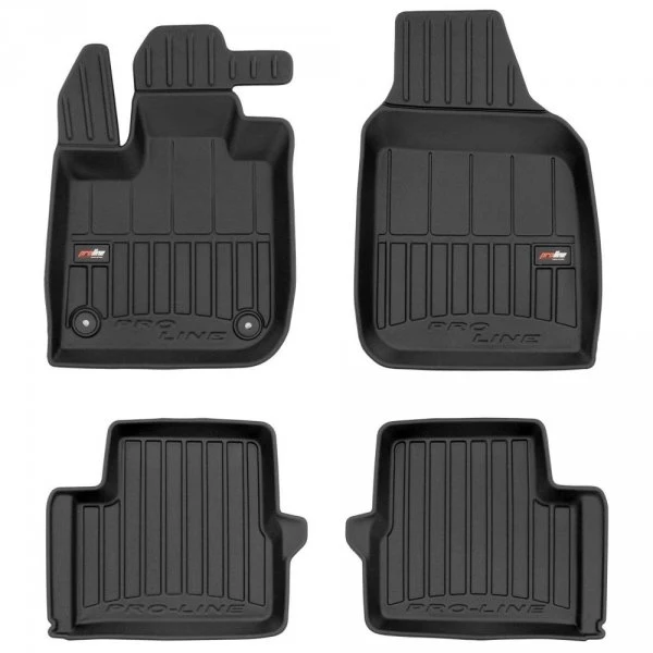 Gulvmatter Fiat 500e II (2020-) – 3D Premium med sidekant | Frogum