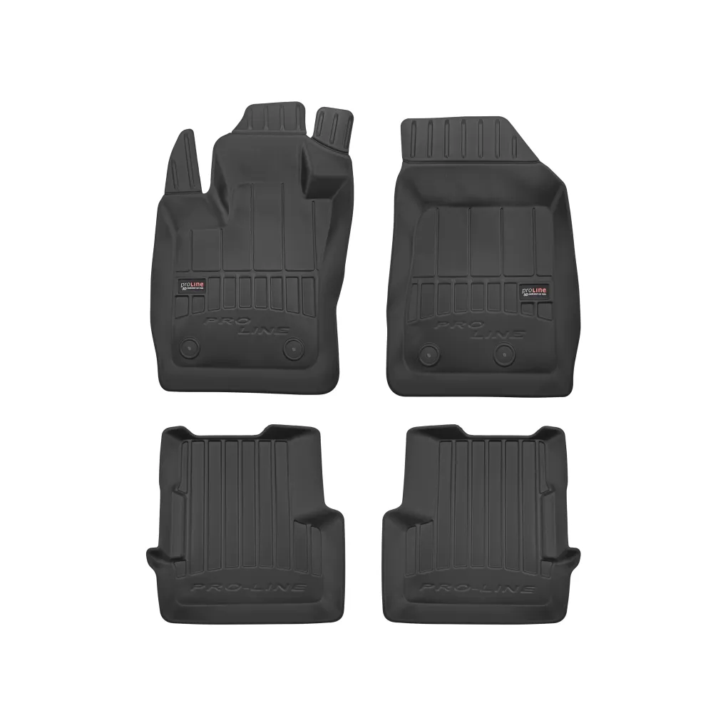 Gulvmatter Fiat 500X (2014-2024) – 3D Premium med sidekant | Frogum