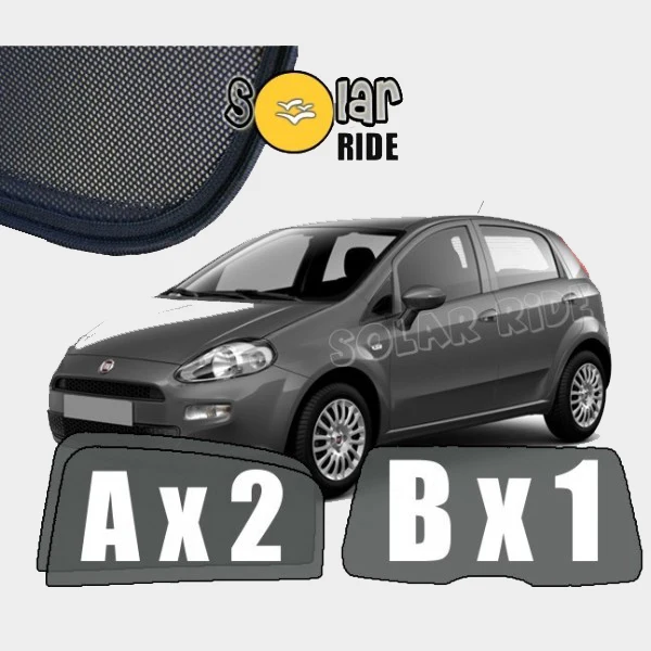Solskjerm Fiat GRANDE PUNTO / EVO (2005-2018) (3 stk)