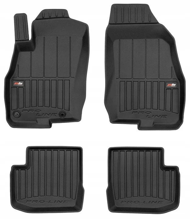 Gulvmatter Fiat Punto Evo Hatchback (2005-2018) – 3D Premium med sidekant | Frogum