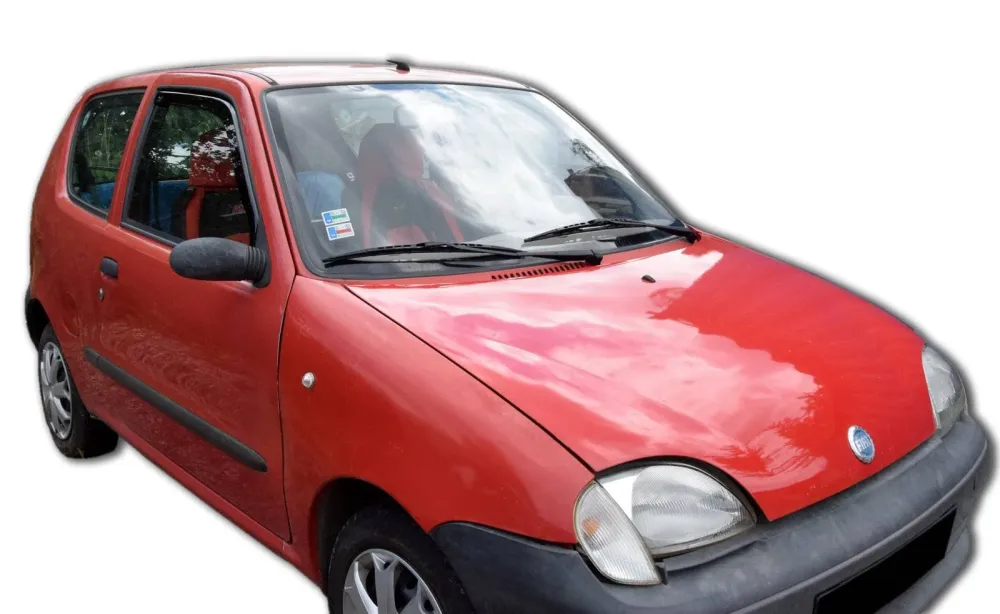Vindavviser Fiat SEICENTO 3-dørs 1998→ / 600 sett 2 stk. – PMMA Plexi | Heko
