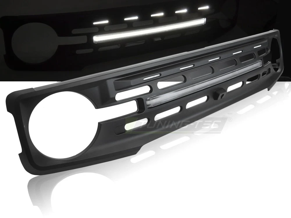Grill Ford Bronco (2021-) Svart med LED - GRFO01