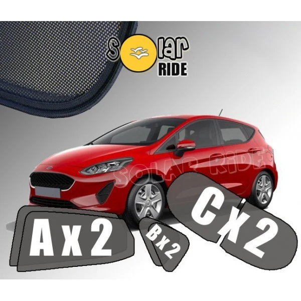 Solskjerm Ford Fiesta Mk7 (2016-2023) (6 stk)