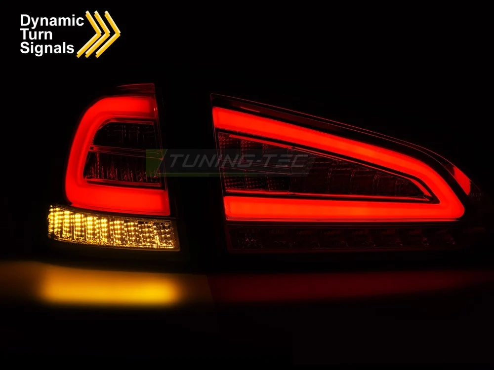 Baklykter Ford Focus MK3 Stasjonsvogn (2011–2018) LED Sekvensiell Svart - LDFO80