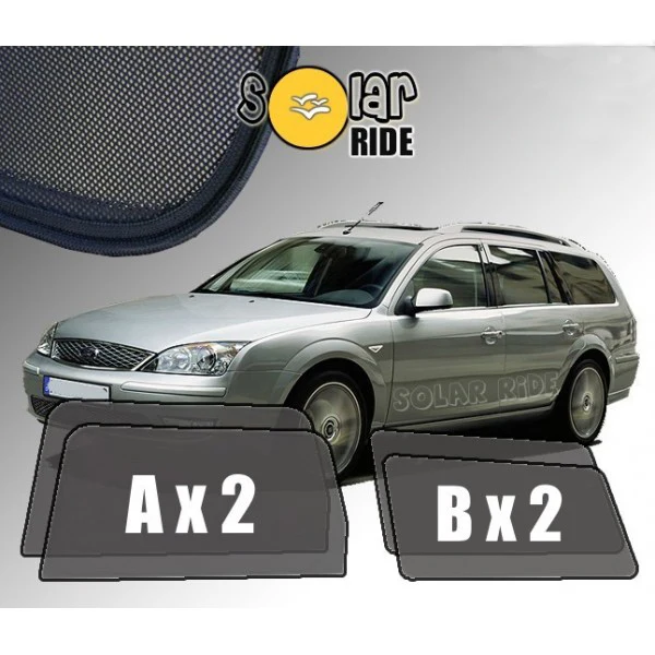 Solskjerm Ford Mondeo Stasjonsvogn III (2000-2007) (4 stk)