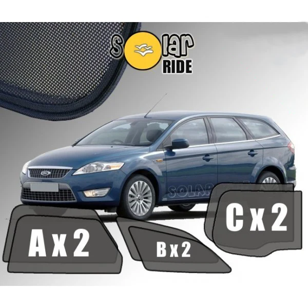 Solskjerm Ford Mondeo Stasjonsvogn IV (2007-2010) (6 stk)