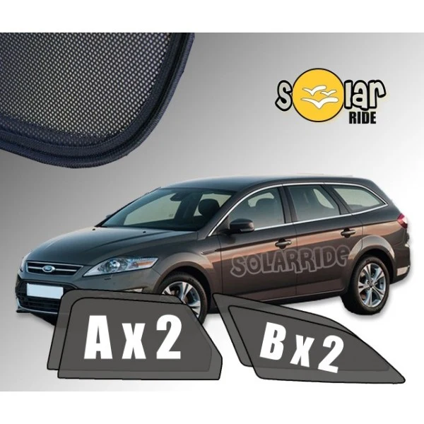Solskjerm Ford Mondeo Stasjonsvogn IV (2010-2014) (4 stk)