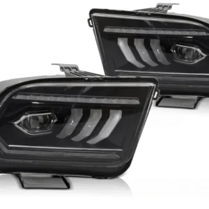 Frontlykter Ford Mustang (2004–2009) Tube LED Svart - LPFO99