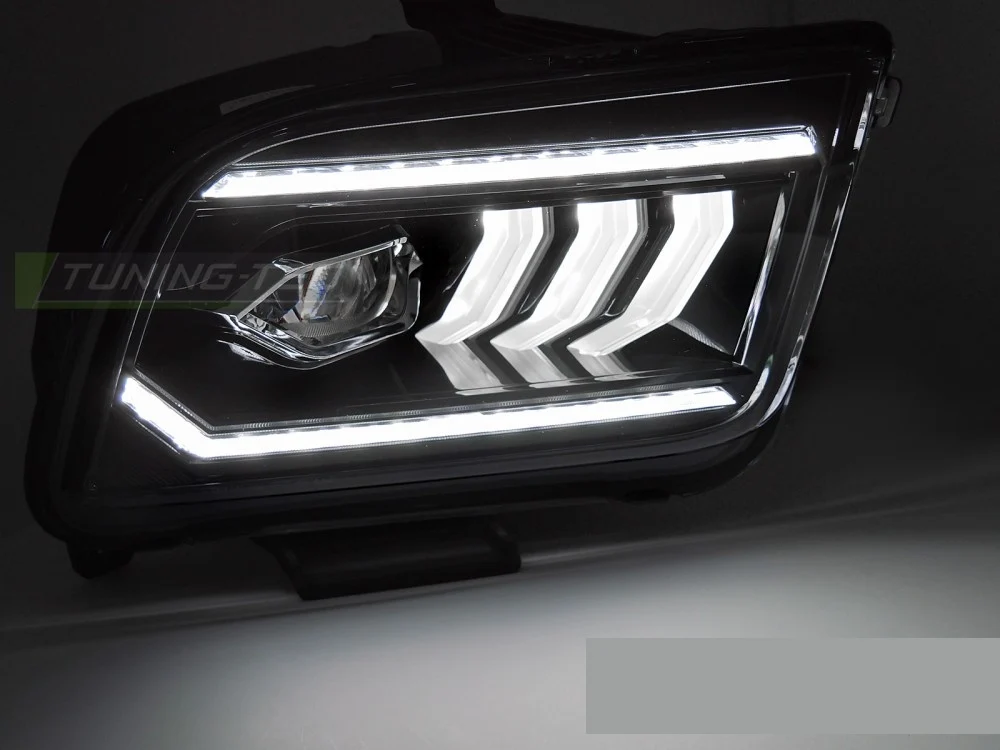 Frontlykter Ford Mustang (2004–2009) Tube LED Svart - LPFO99