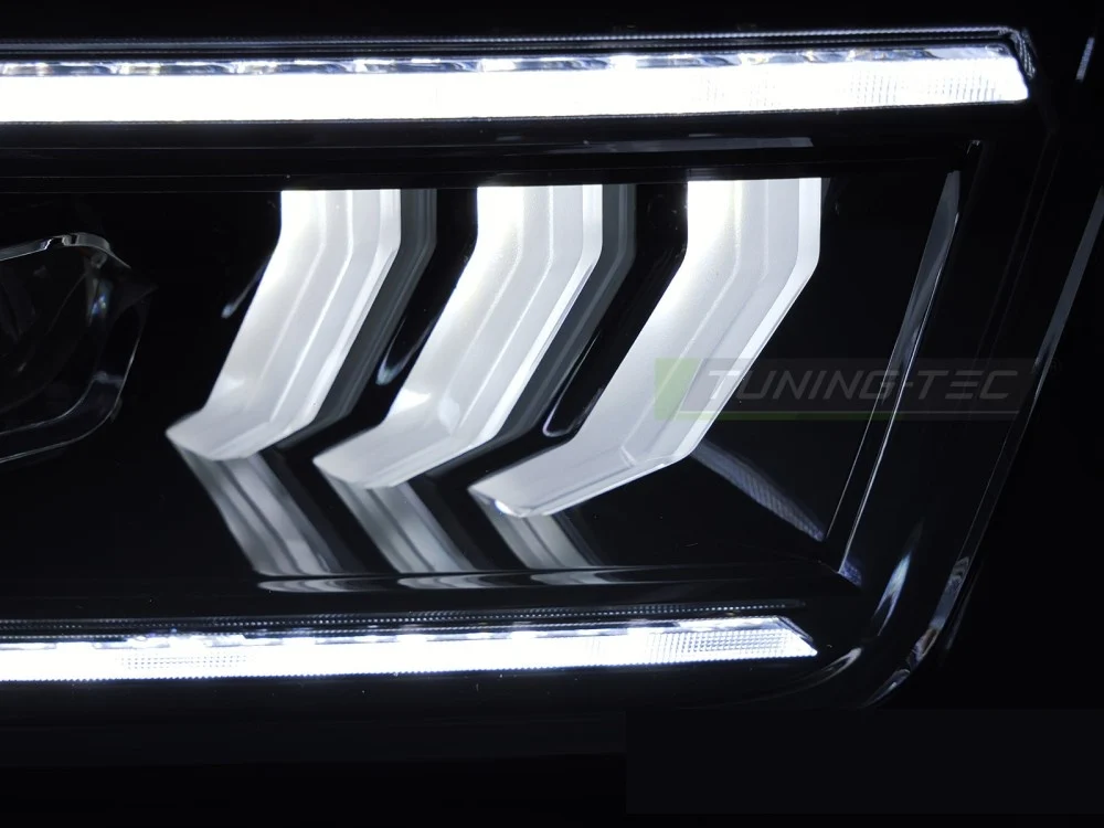 Frontlykter Ford Mustang (2004–2009) Tube LED Svart - LPFO99