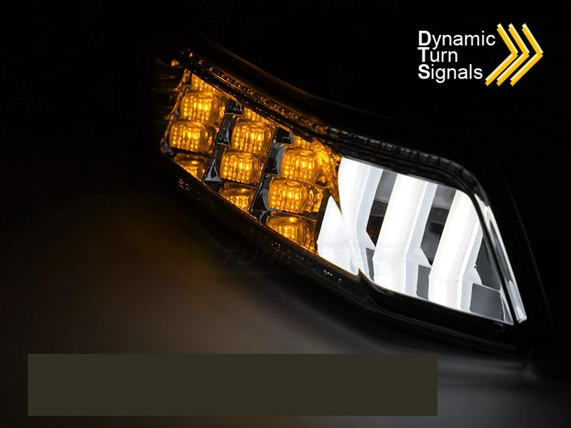 Frontblinklys Ford Mustang (2015–2017) Krom Sekvensiell LED - KPFO04