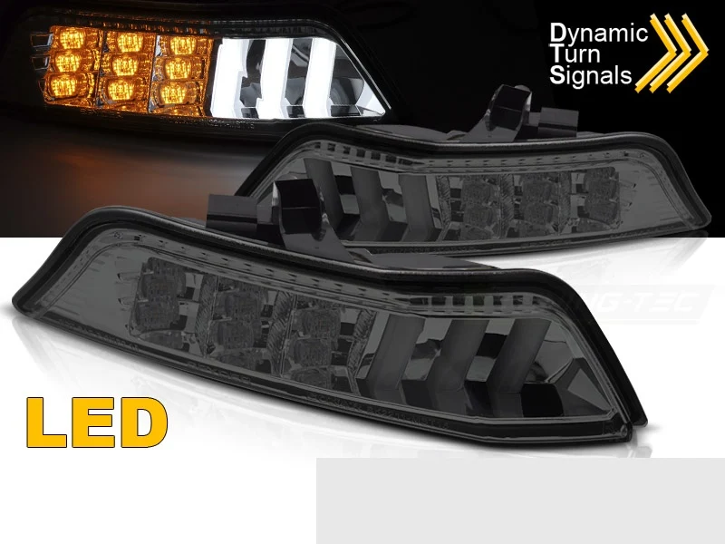 Frontblinklys Ford Mustang (2015–2017) LED Sekvensiell Smoke - KPFO05