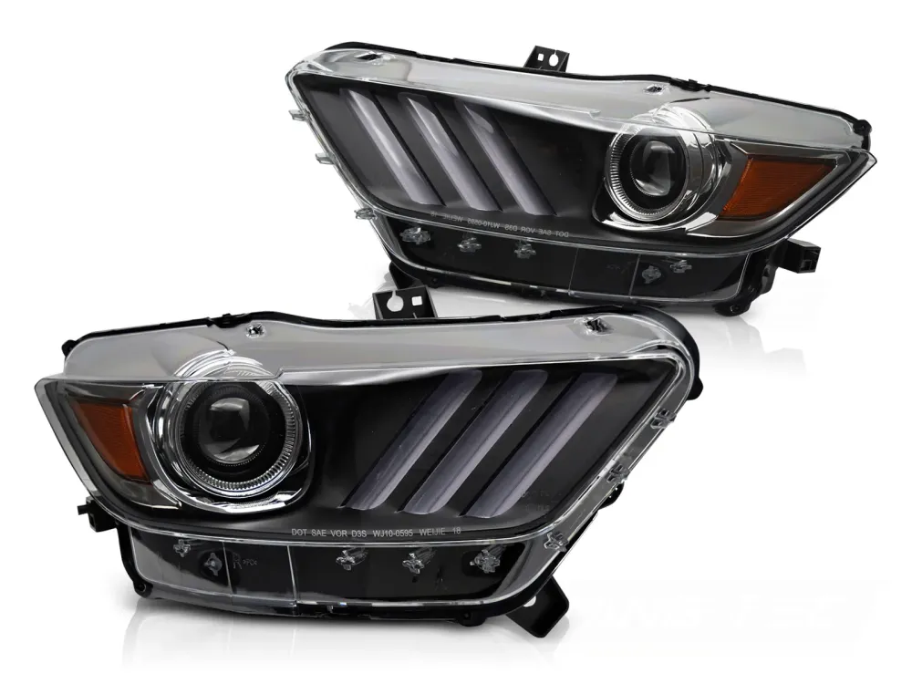 Frontlykter Ford Mustang (2014–2017) Xenon LED Svart - LPFOC8