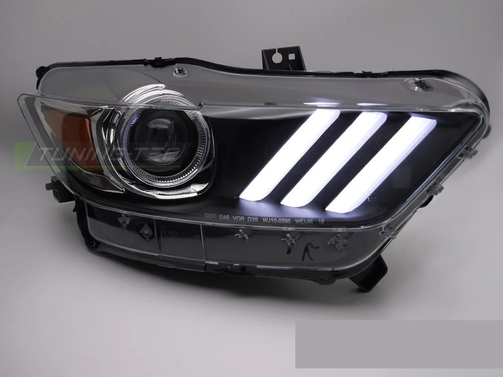 Frontlykter Ford Mustang (2014–2017) Xenon LED Svart - LPFOC8