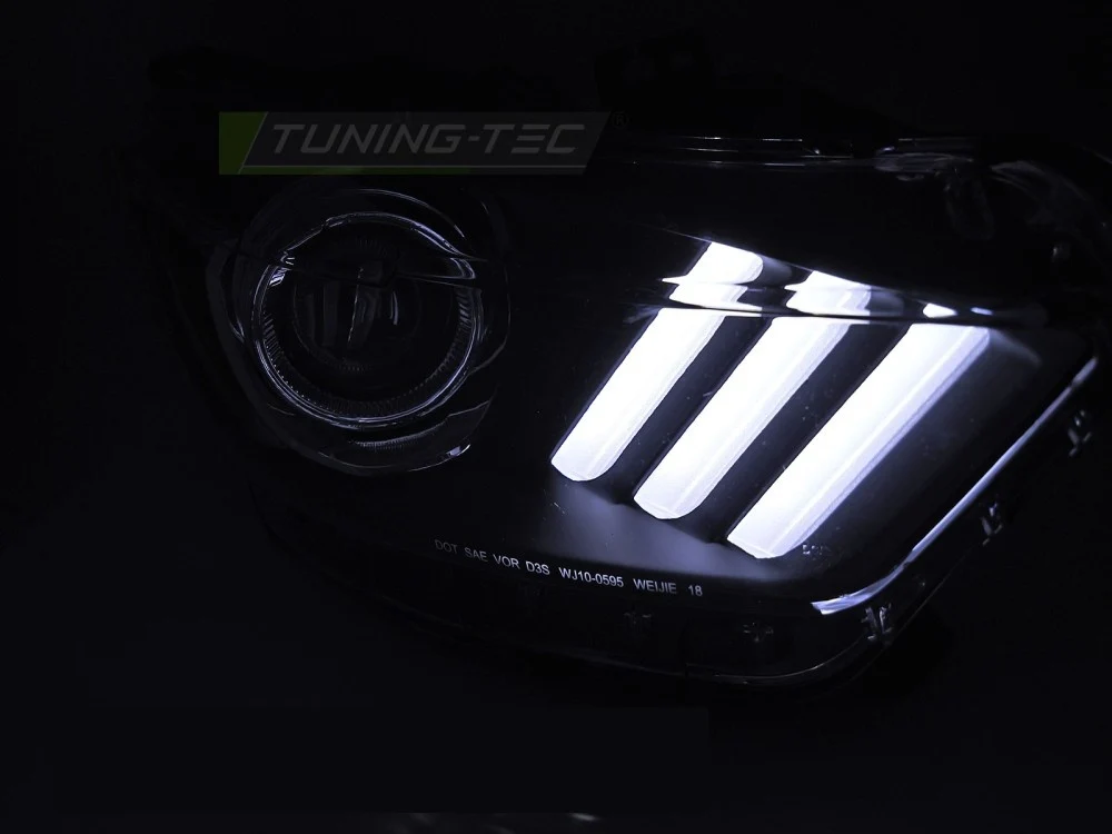 Frontlykter Ford Mustang (2014–2017) Xenon LED Svart - LPFOC8