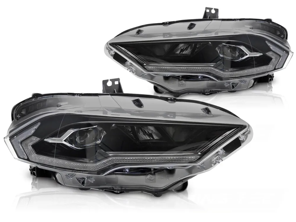 Frontlykter Ford Mustang (2018–2021) LED RGB DRL Svart - LPFO96