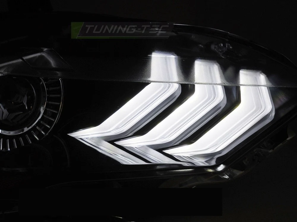 Frontlykter Ford Mustang (2018–2021) LED RGB DRL Svart - LPFO96