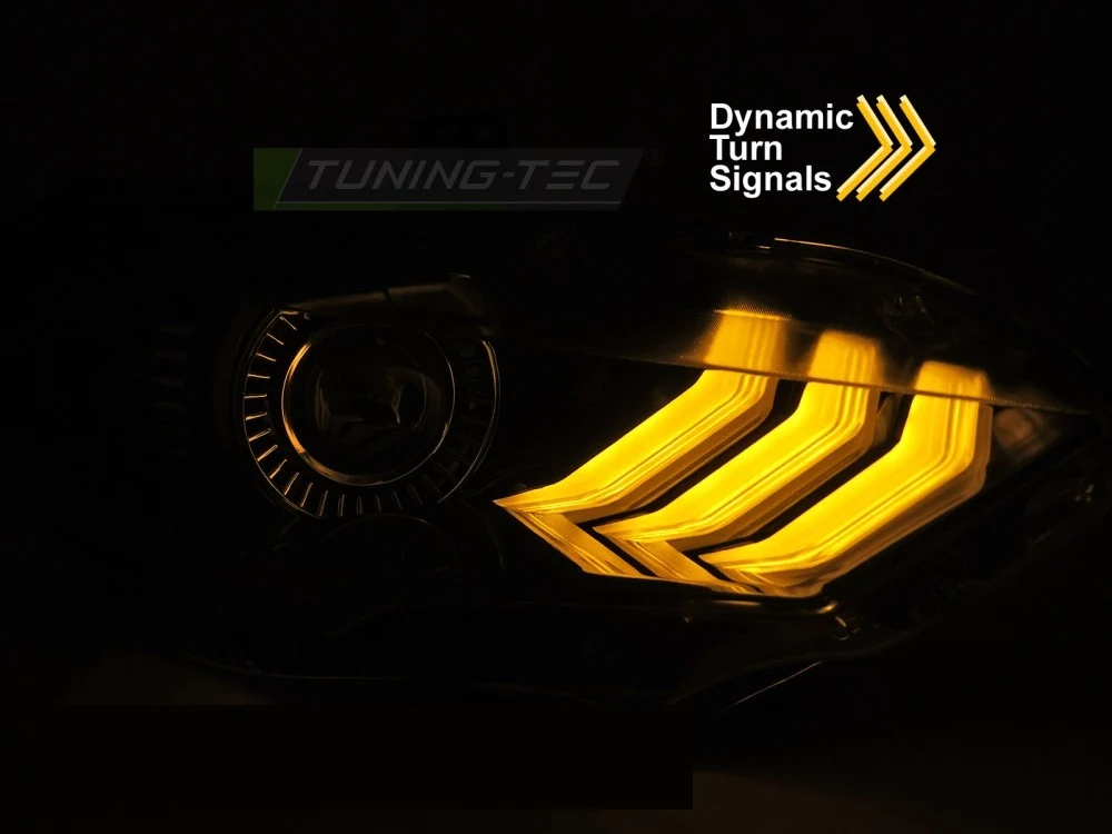Frontlykter Ford Mustang (2018–2021) LED RGB DRL Svart - LPFO96