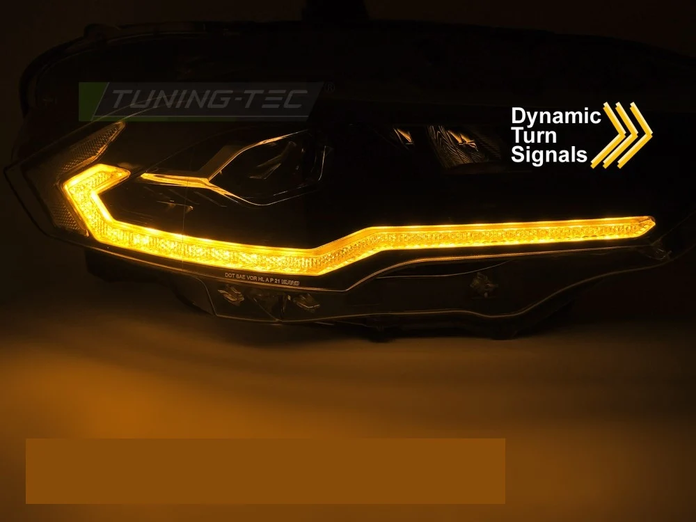 Frontlykter Ford Mustang (2018–2021) LED Svart - LPFO97