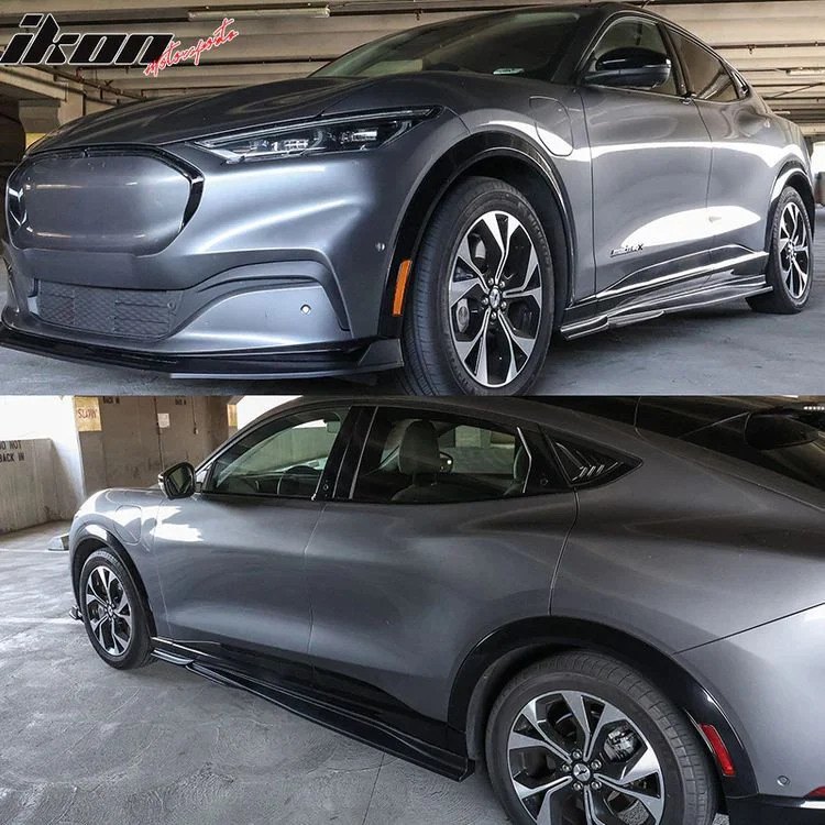 Sideskjørt Ford Mustang Mach‑E 2021–2023 - høyglans svart