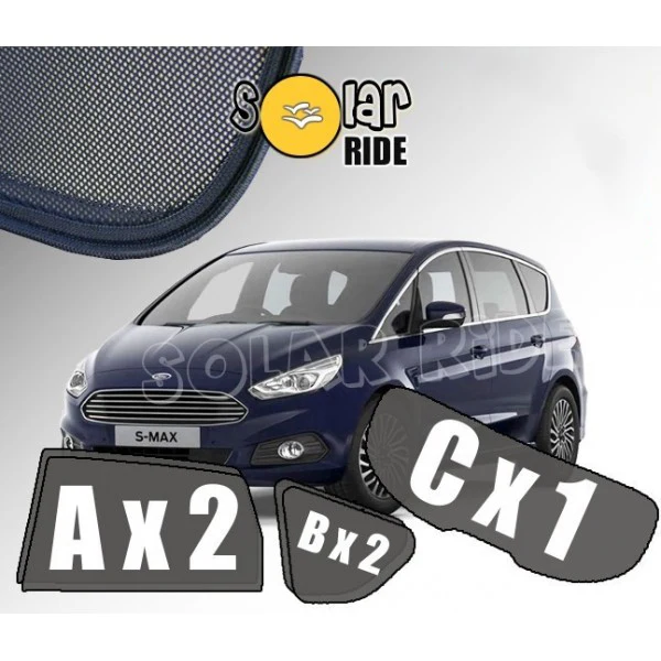 Solskjerm Ford S-Max II (2014-2023) (5 stk)