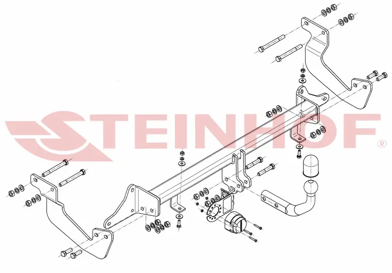 Tilhengerfeste Ford Transit Courier I (2014-2023) – fastmontert | Steinhof