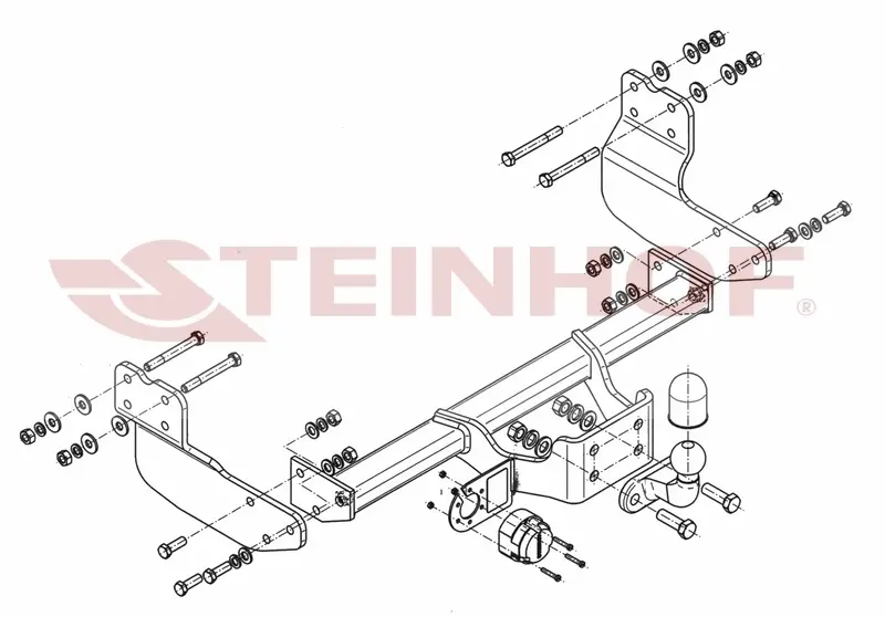 Tilhengerfeste Ford Transit Custom I (2012-2023) – fastmontert | Steinhof